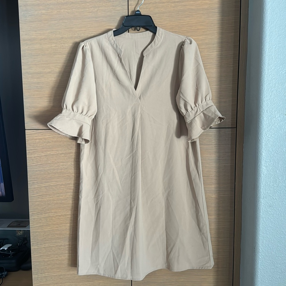 Camel brown dress